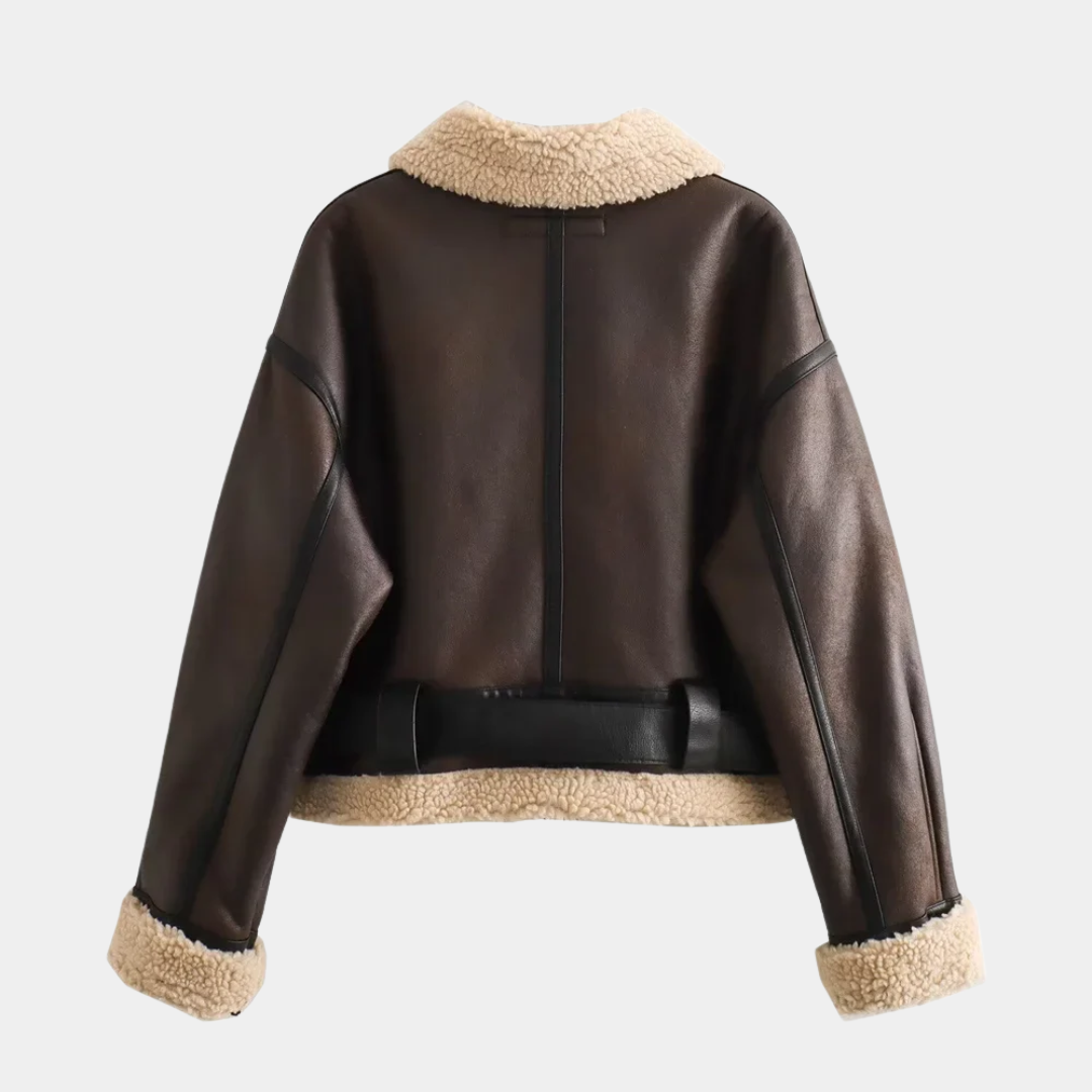Murphy Mode | Women’s Faux Fur Collar Short Jacket