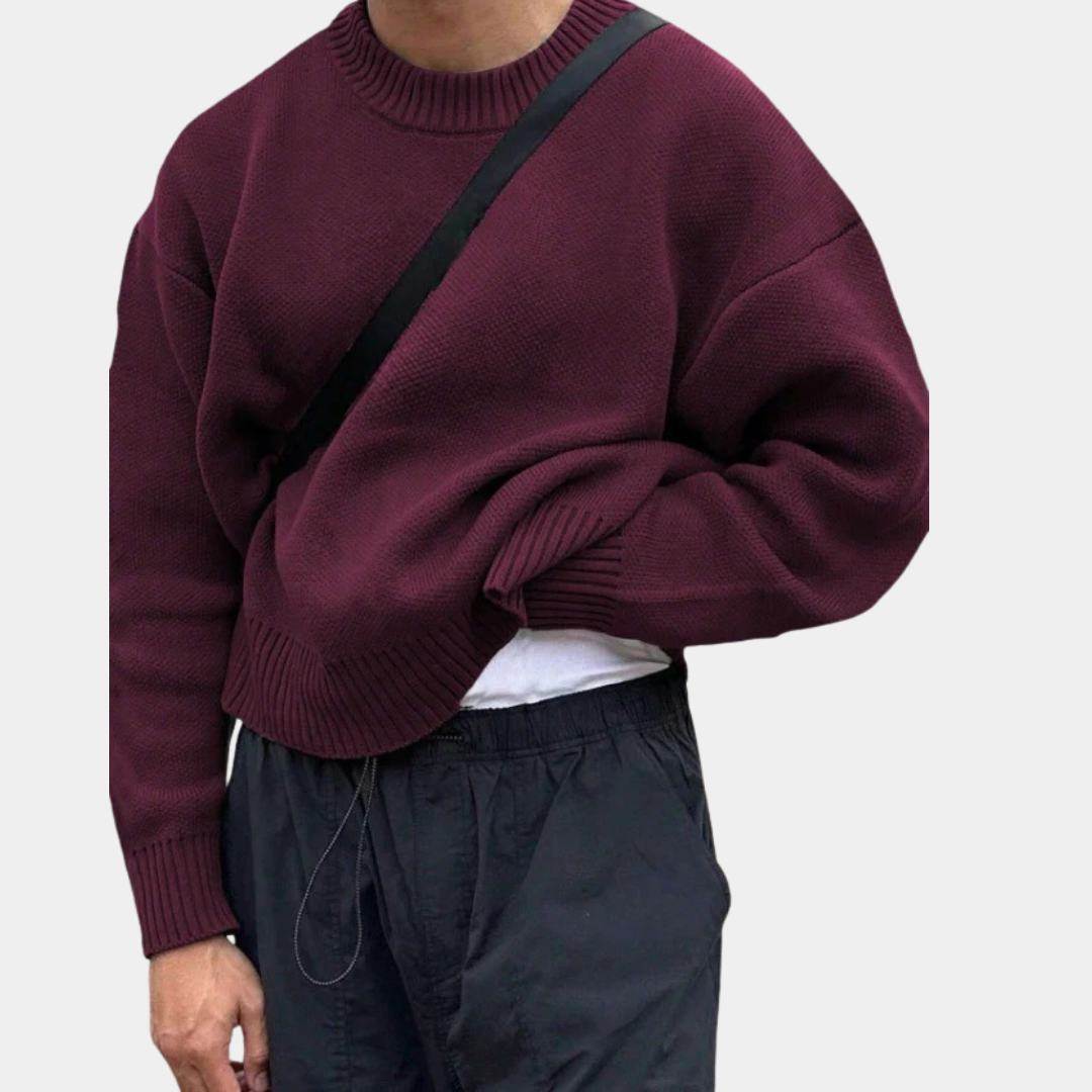 Murphy Mode | Men’s Long Sleeve Jacquard Pullover Sweater