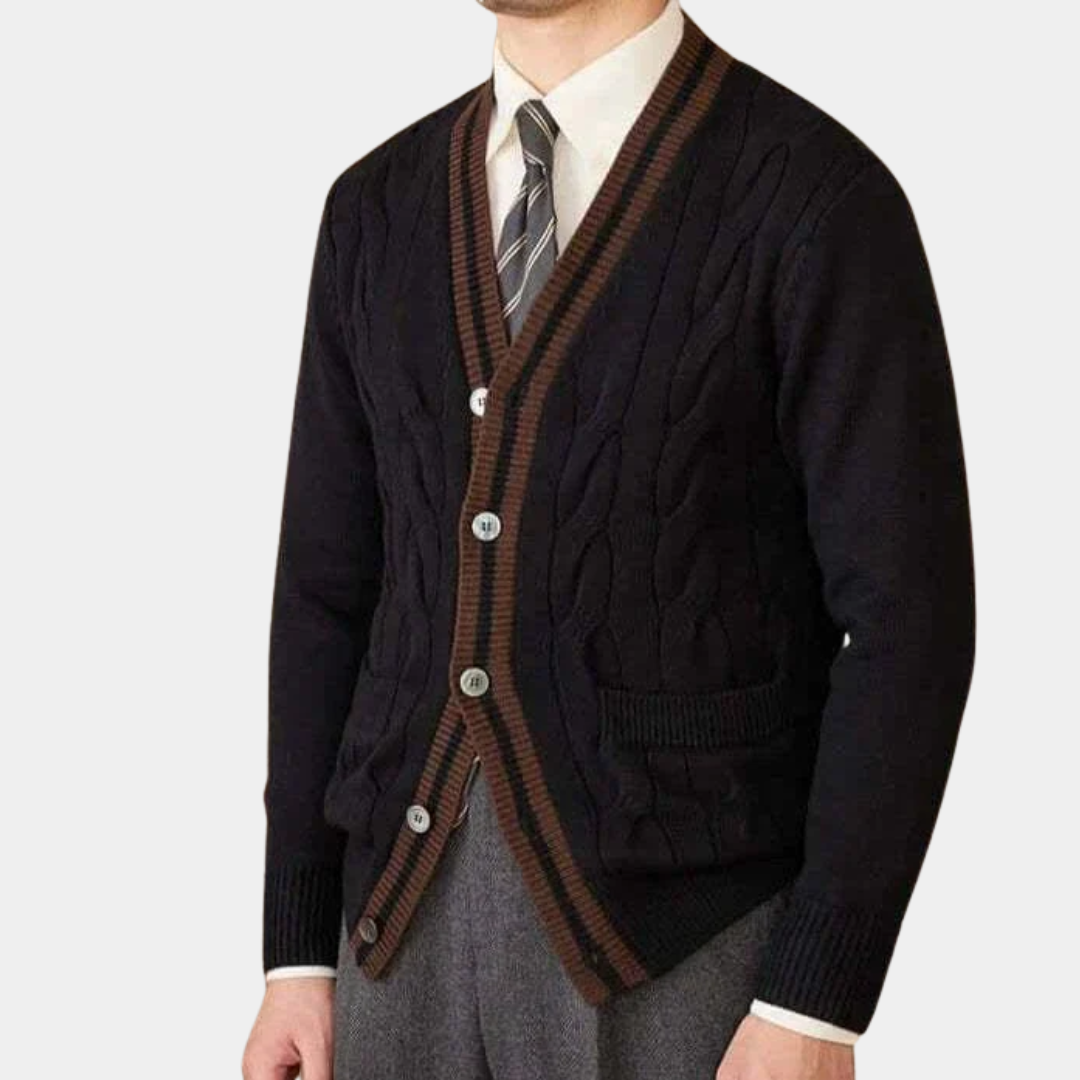 Murphy Mode | Men’s Wool Blend Knitted Cardigan