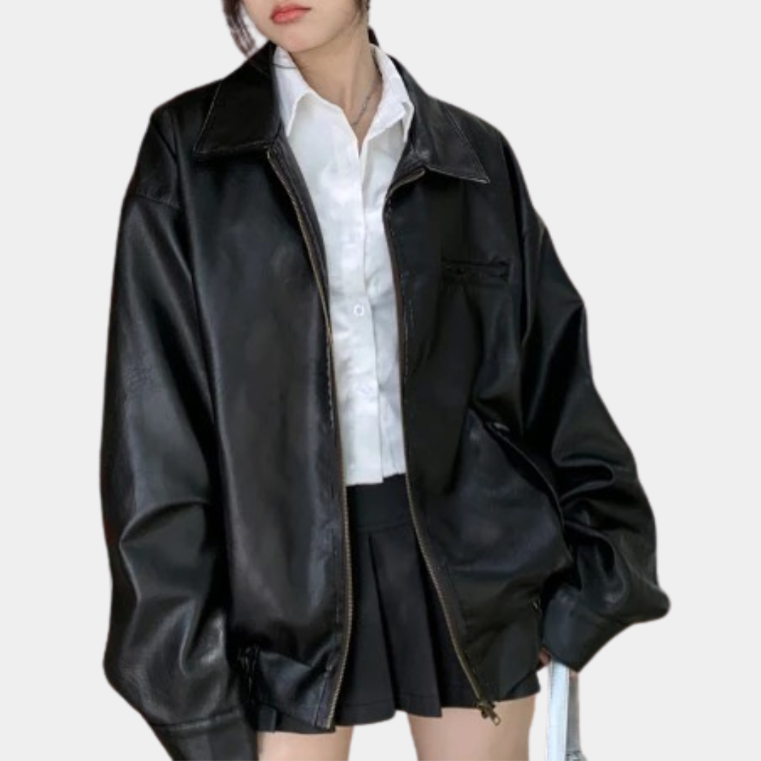 Murphy Mode | Zipper Leather Jacket Women