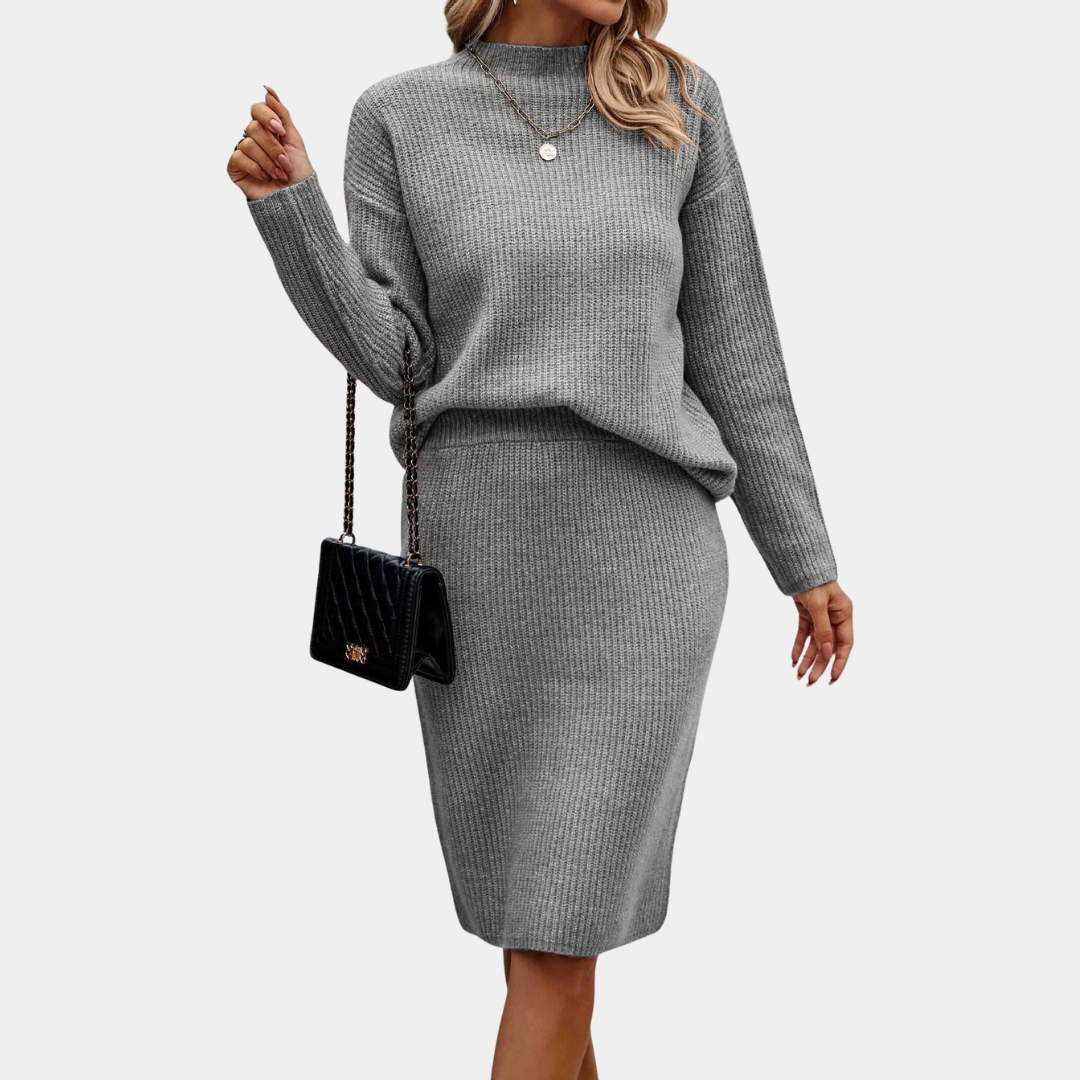 Murphy Mode | Women’s Long Sleeve Mock Neck Sweater Set
