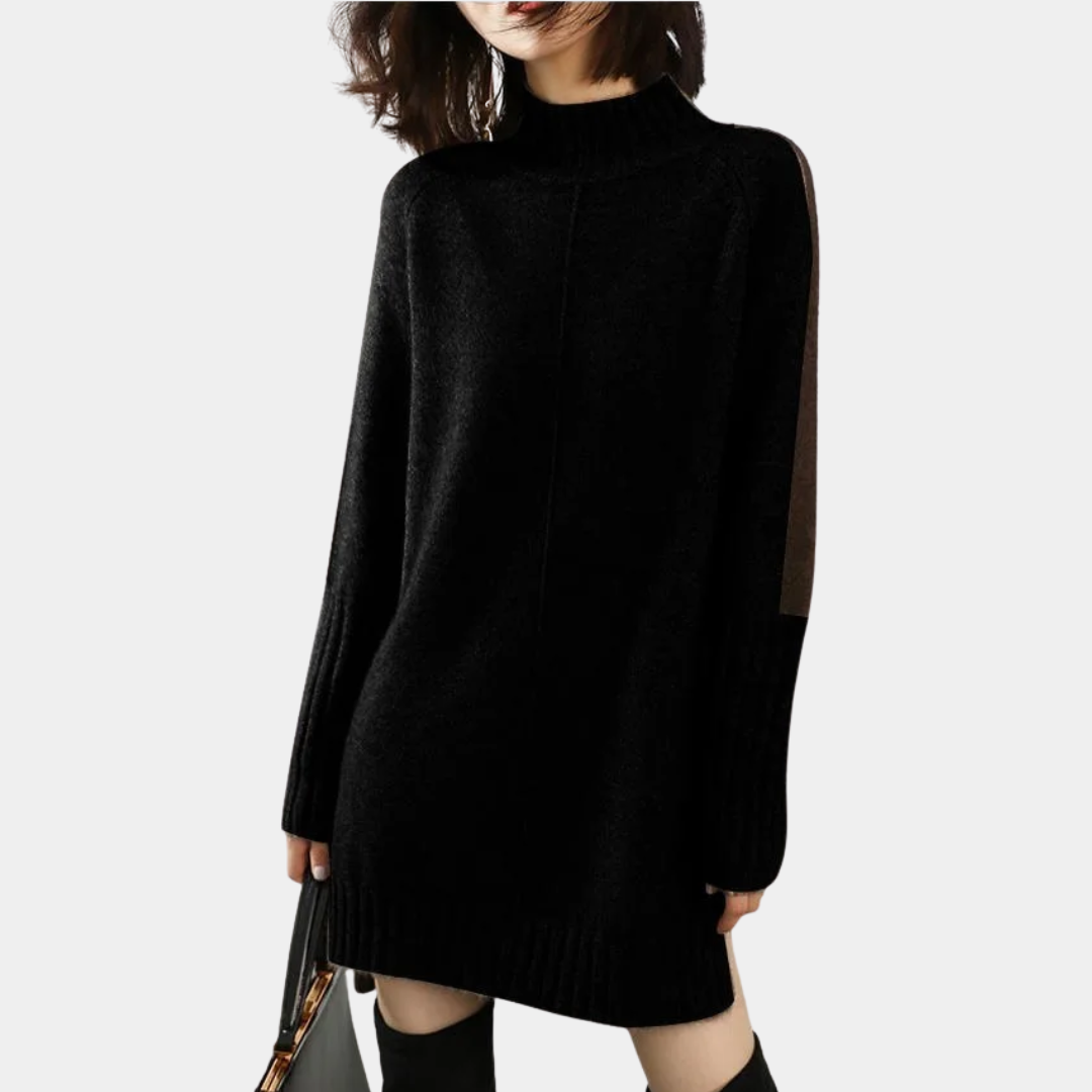 Murphy Mode | Turtleneck Oversized Sweater Dress Women