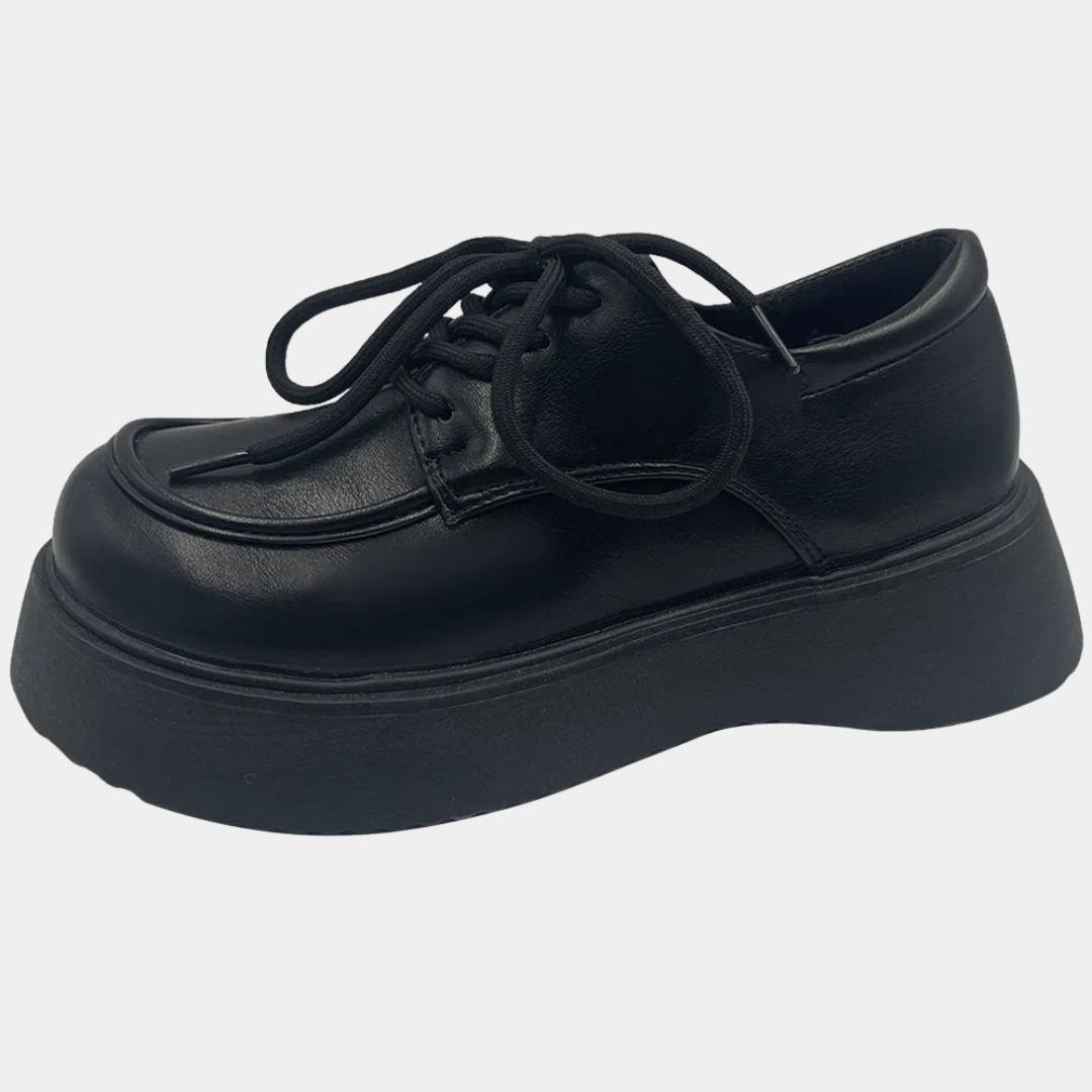 Murphy Mode | Women’s Leather Lace-Up Flats Shoes