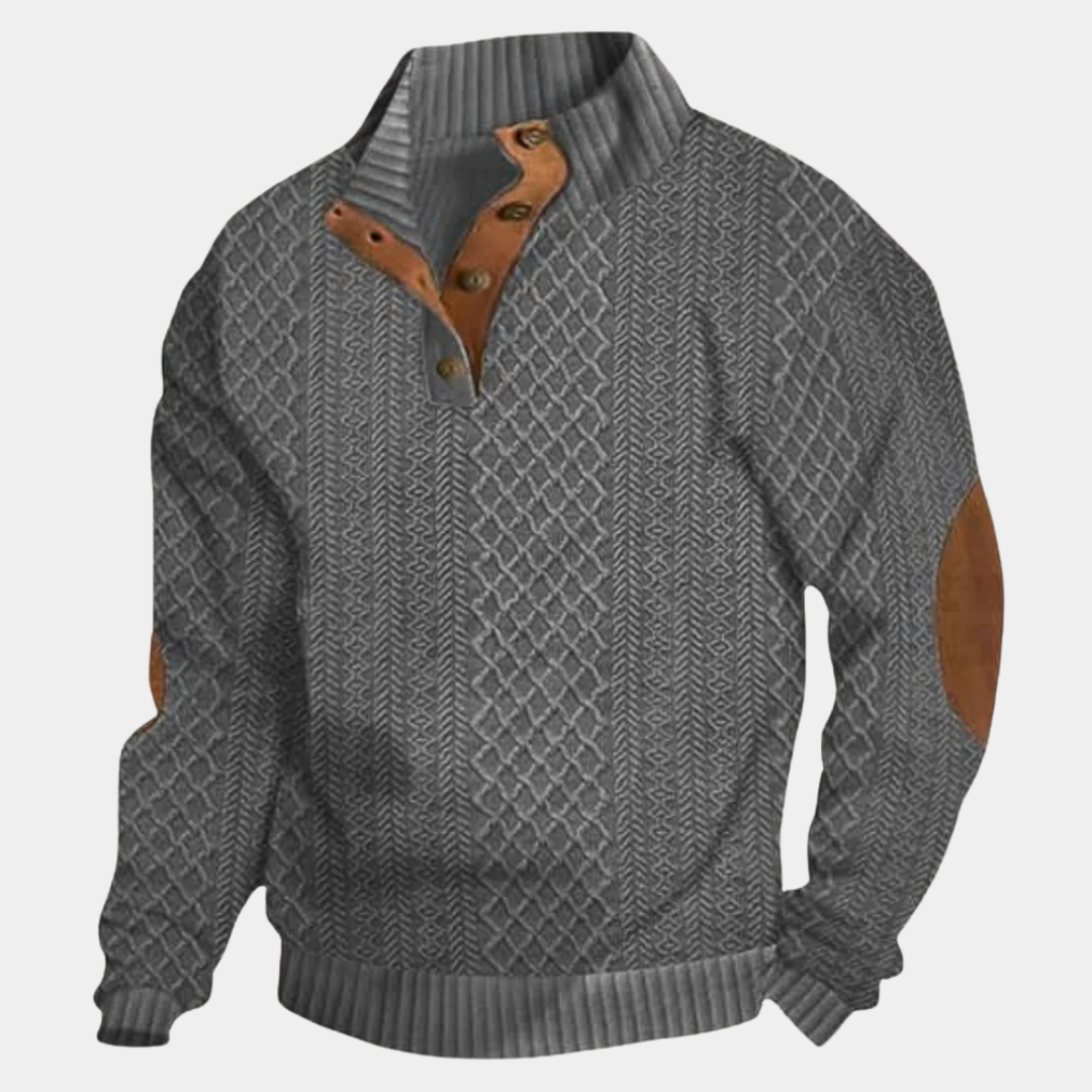 Murphy Mode | Men’s Stand Collar Jacquard Sweater