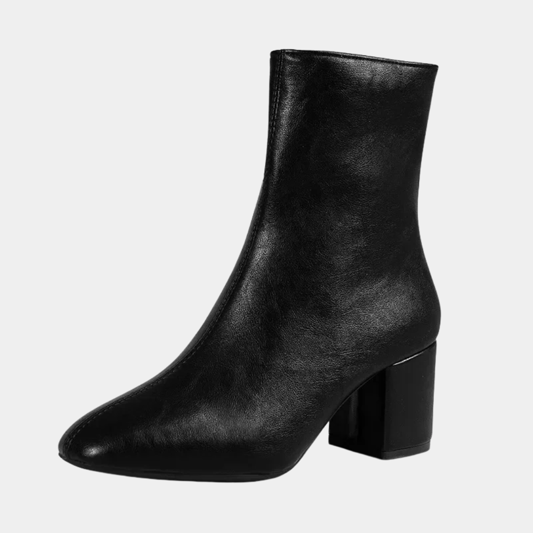 Murphy Mode | Women’s Leather Ankle Boots with Side Zipper