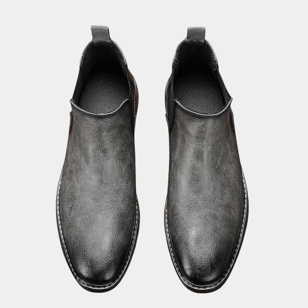 MurphyMode| Chelsea Boots Men Brown Leather Ankle Smart Casual