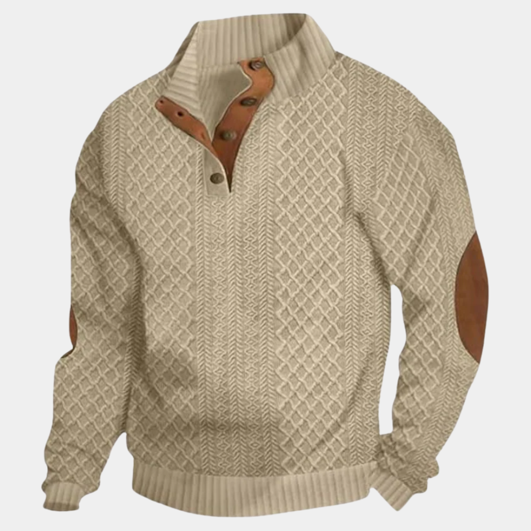 Murphy Mode | Men’s Stand Collar Jacquard Sweater