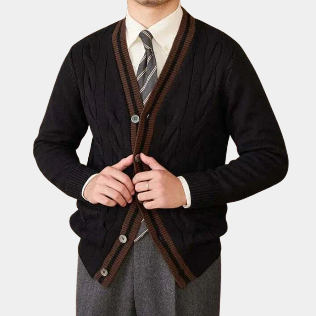 Murphy Mode | Men’s Wool Blend Knitted Cardigan