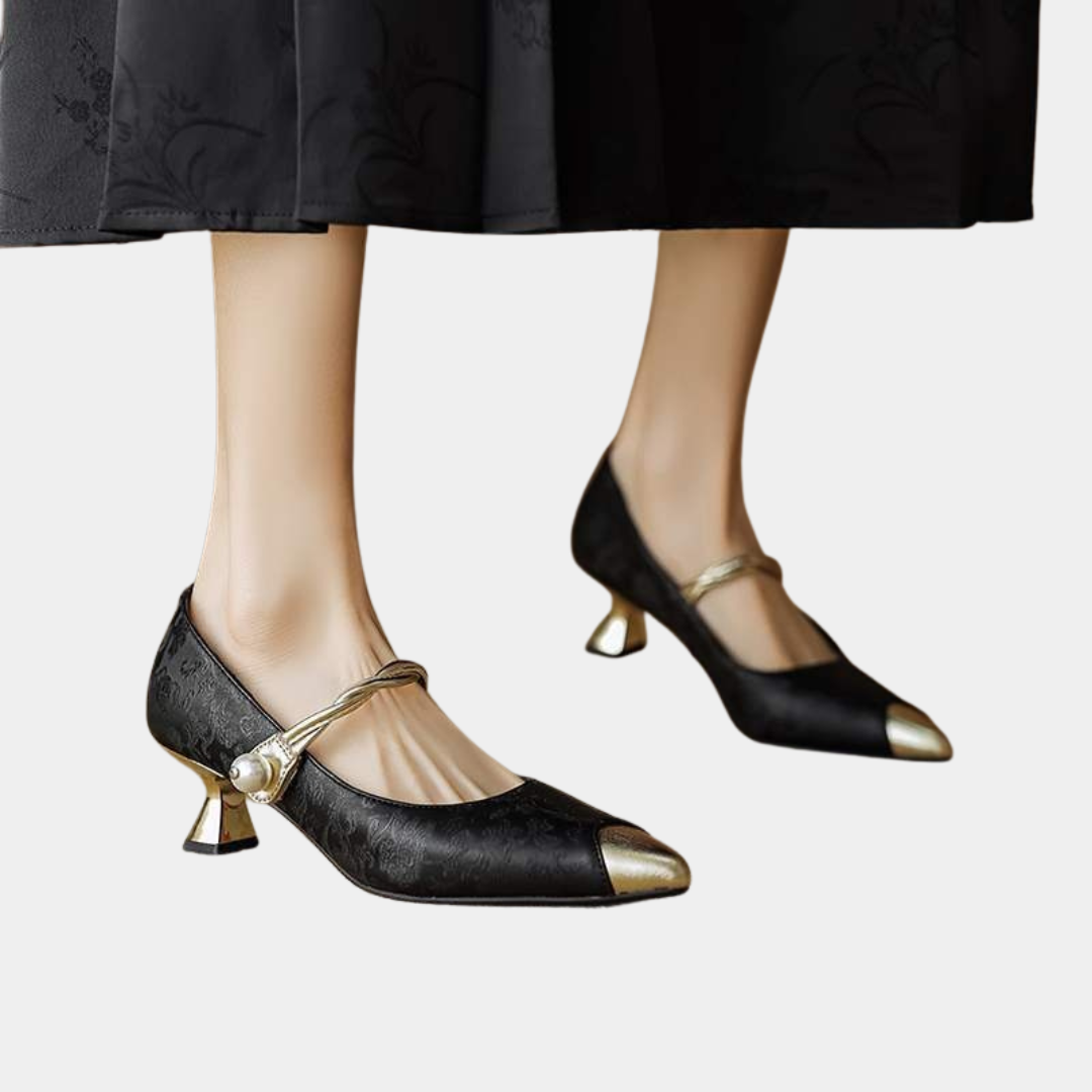 Murphy Mode | Women’s Mid Heel Satin Shoes