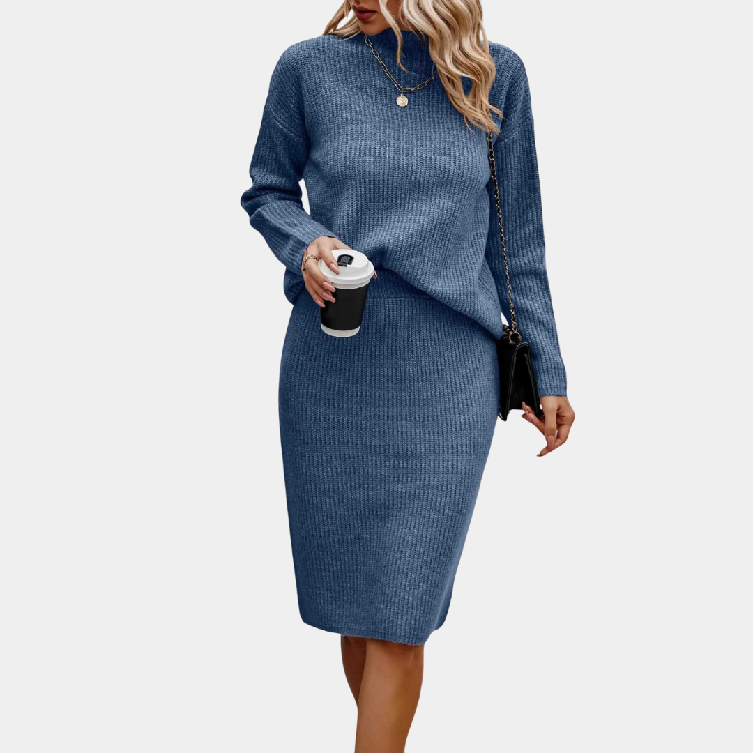 Murphy Mode | Women’s Long Sleeve Mock Neck Sweater Set