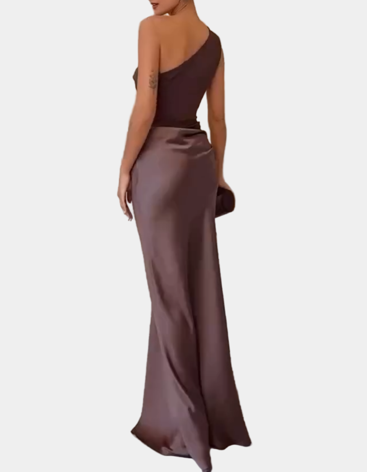 Murphy Mode | One Shoulder Satin Maxi Dress for Women