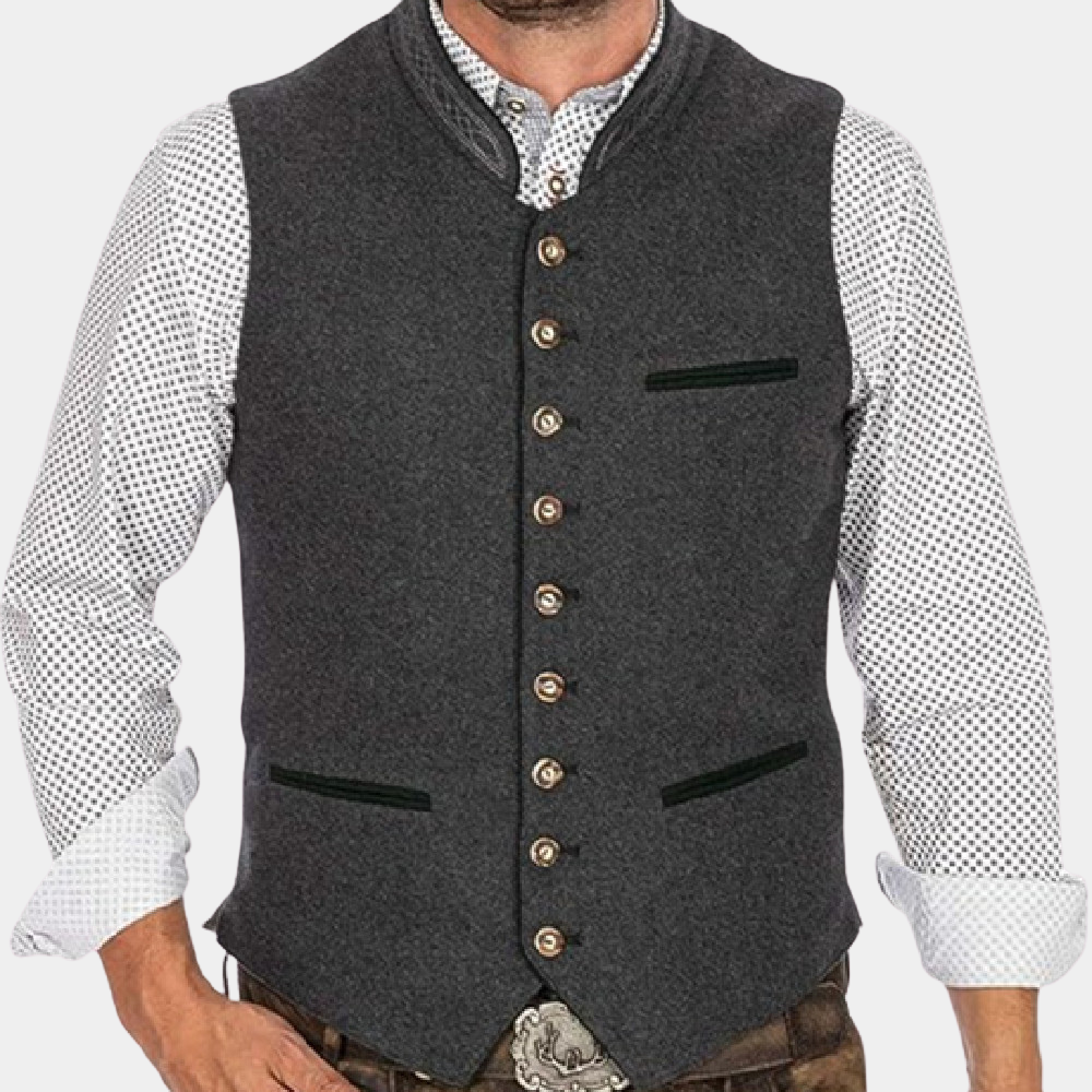 Murphy Mode | Men’s Slim Fit Grey Dress Vest