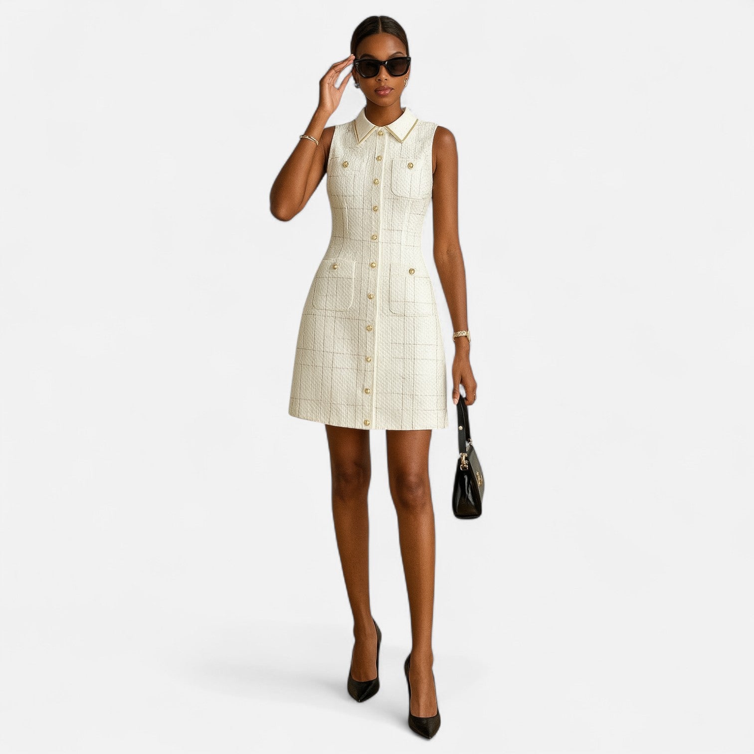 Murphy Mode | Women’s Sleeveless Tweed Dress