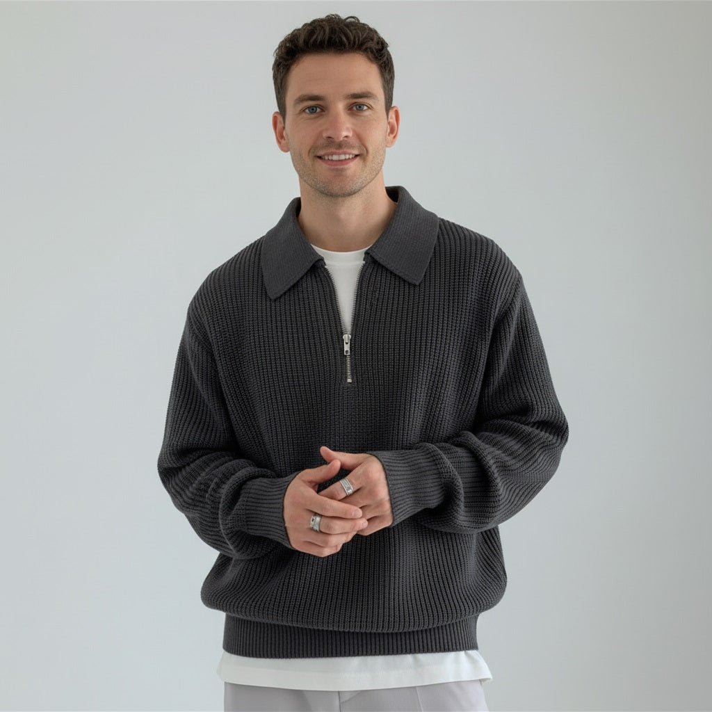 Murphy Mode | Men’s Loose Half Zip Sweater