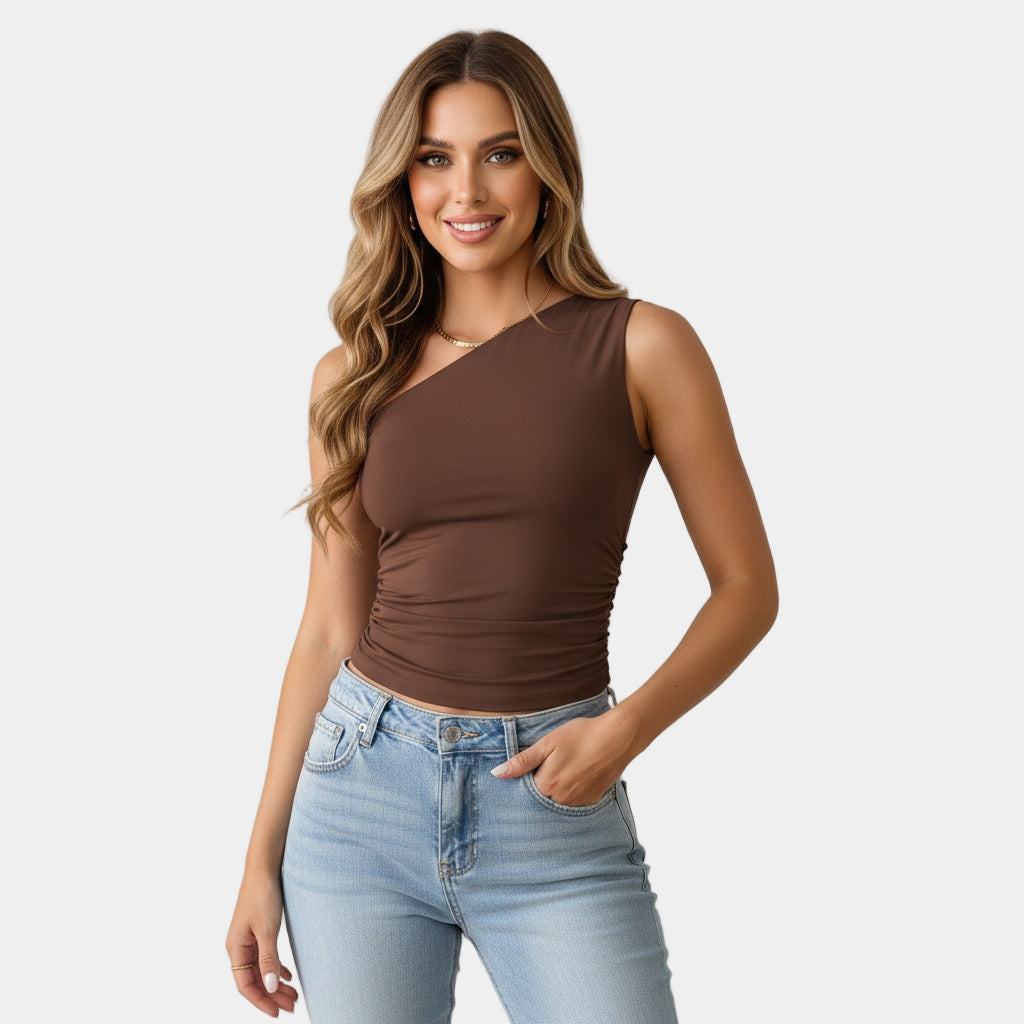 Murphy Mode | Women’s One-Shoulder Ruched Top