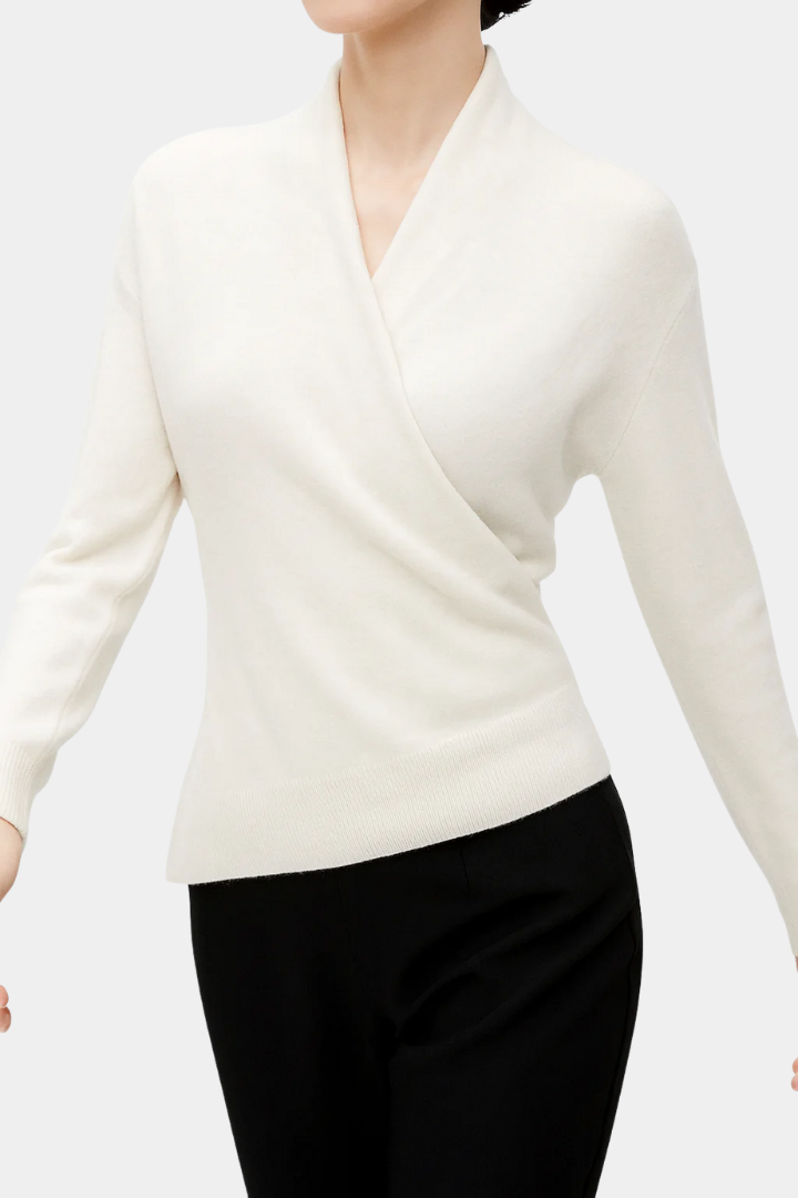 Murphy Mode | Women’s Cross V-Neck Cashmere Sweater