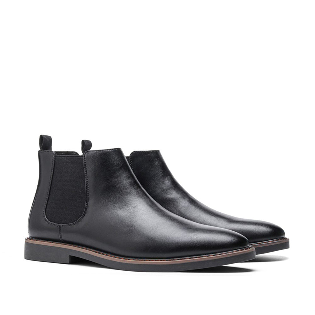 MurphyMode| Chelsea Boots Men Brown Leather Ankle Smart Casual