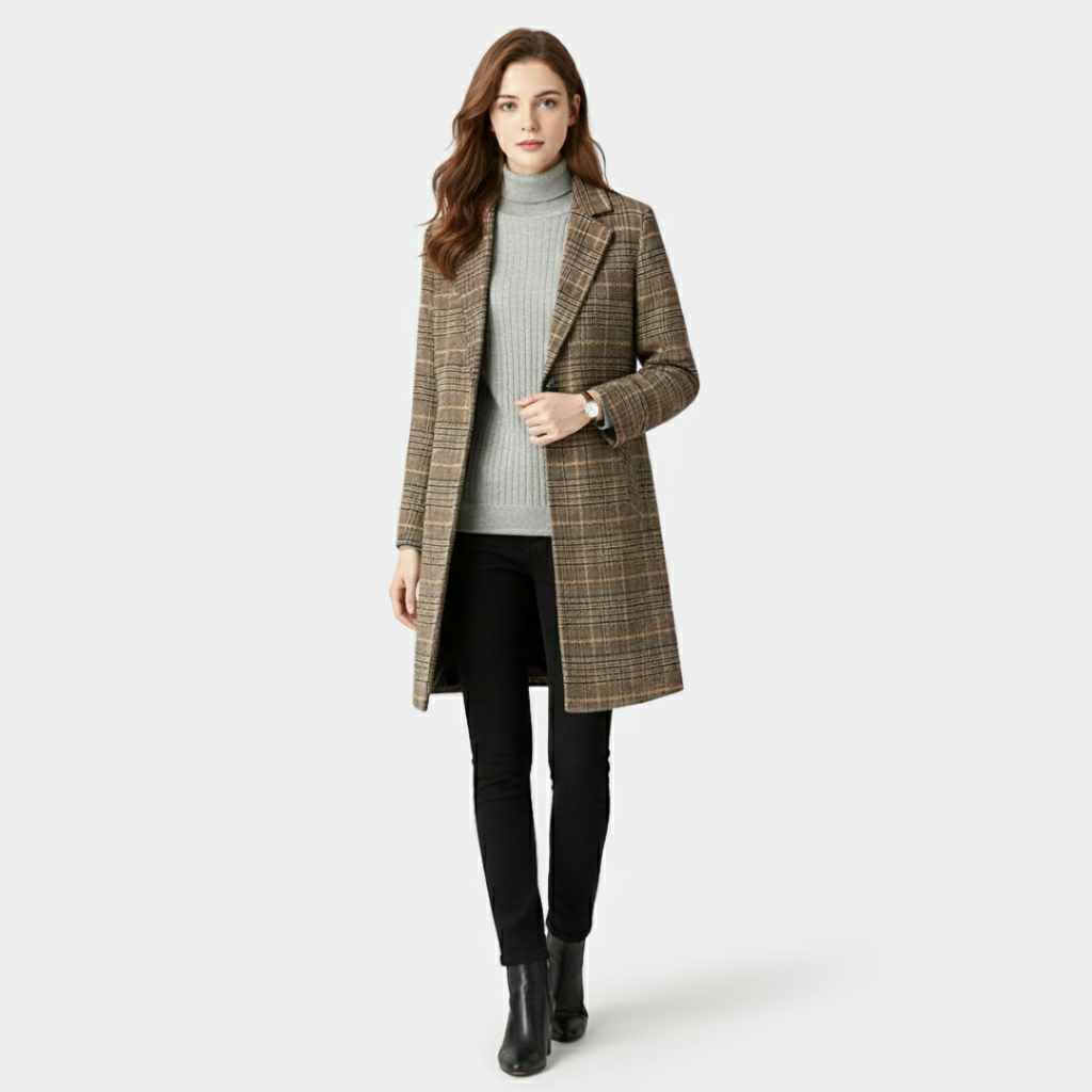 Murphy Mode | Checked Wool Coat Women