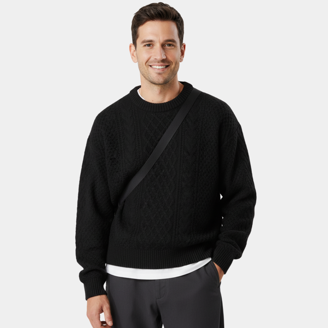 Murphy Mode | Men’s Long Sleeve Jacquard Pullover Sweater