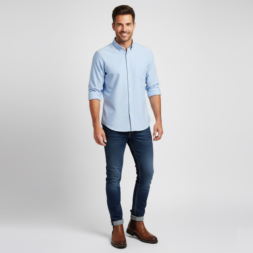 MurphyMode| Chelsea Boots Men Brown Leather Ankle Smart Casual