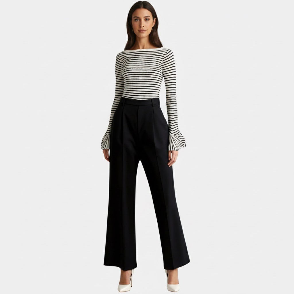 Murphy Mode | Striped Top Women with Full Sleeve
