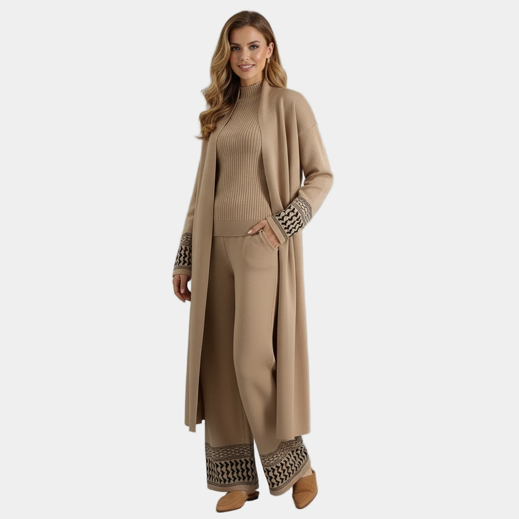 Murphy Mode | Women’s 3-Piece Knitted Cardigan Set