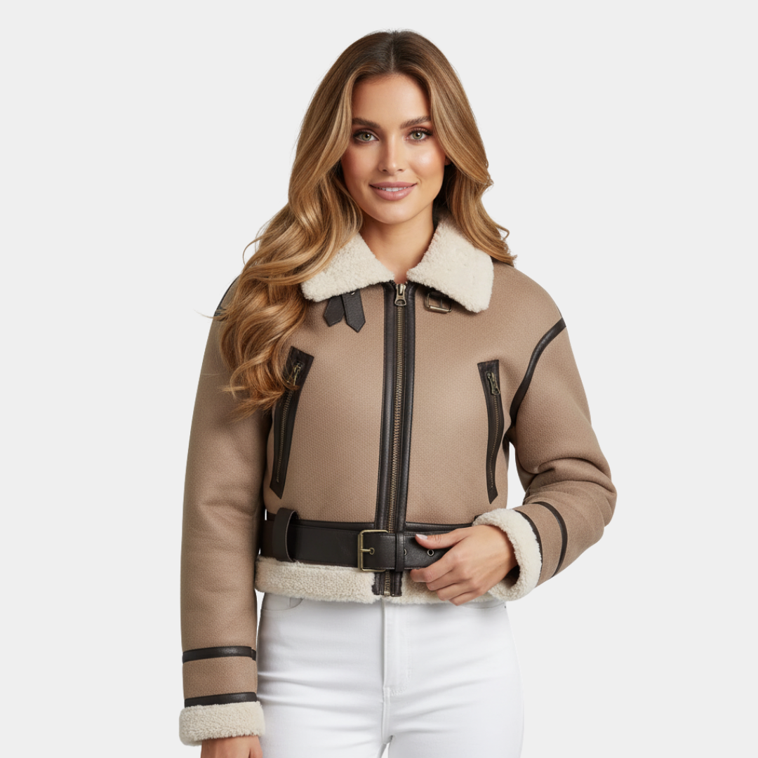 Murphy Mode | Women’s Faux Fur Collar Short Jacket
