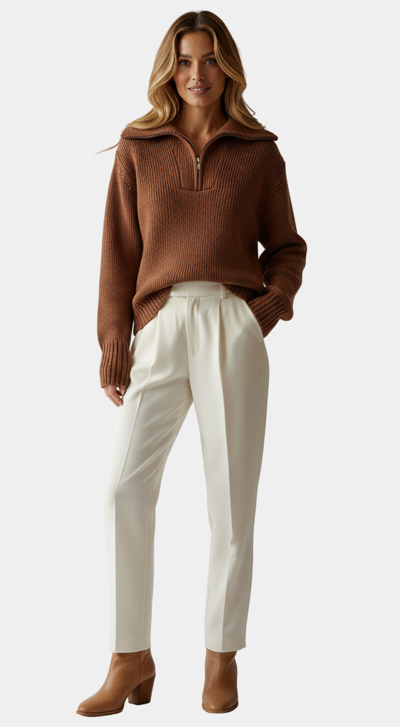 Murphy Mode | Women’s High Neck Zipper Sweater