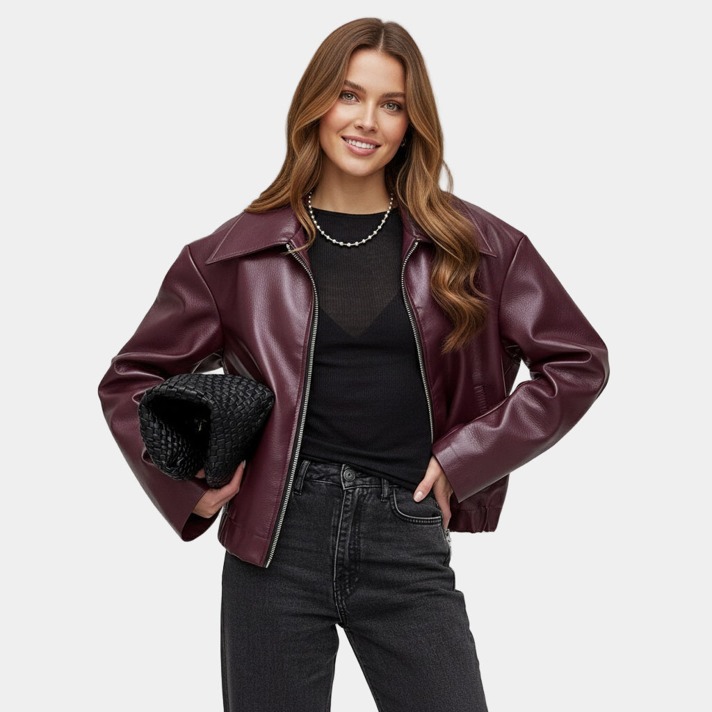 Murphy Mode | Women’s Leather Zipper Jacket