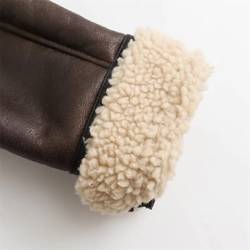 Murphy Mode | Women’s Faux Fur Collar Short Jacket