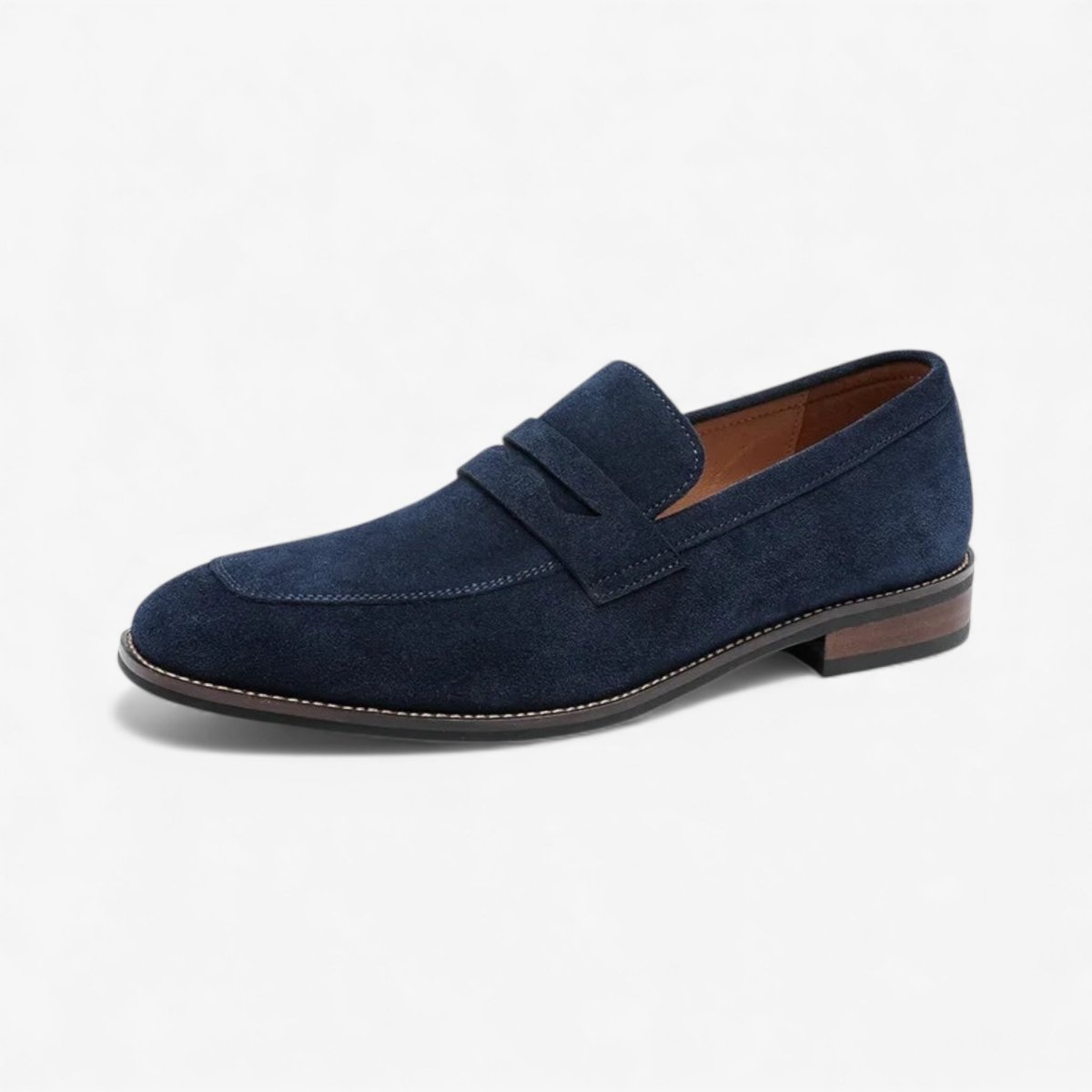 Round Toe Suede Loafers for Men