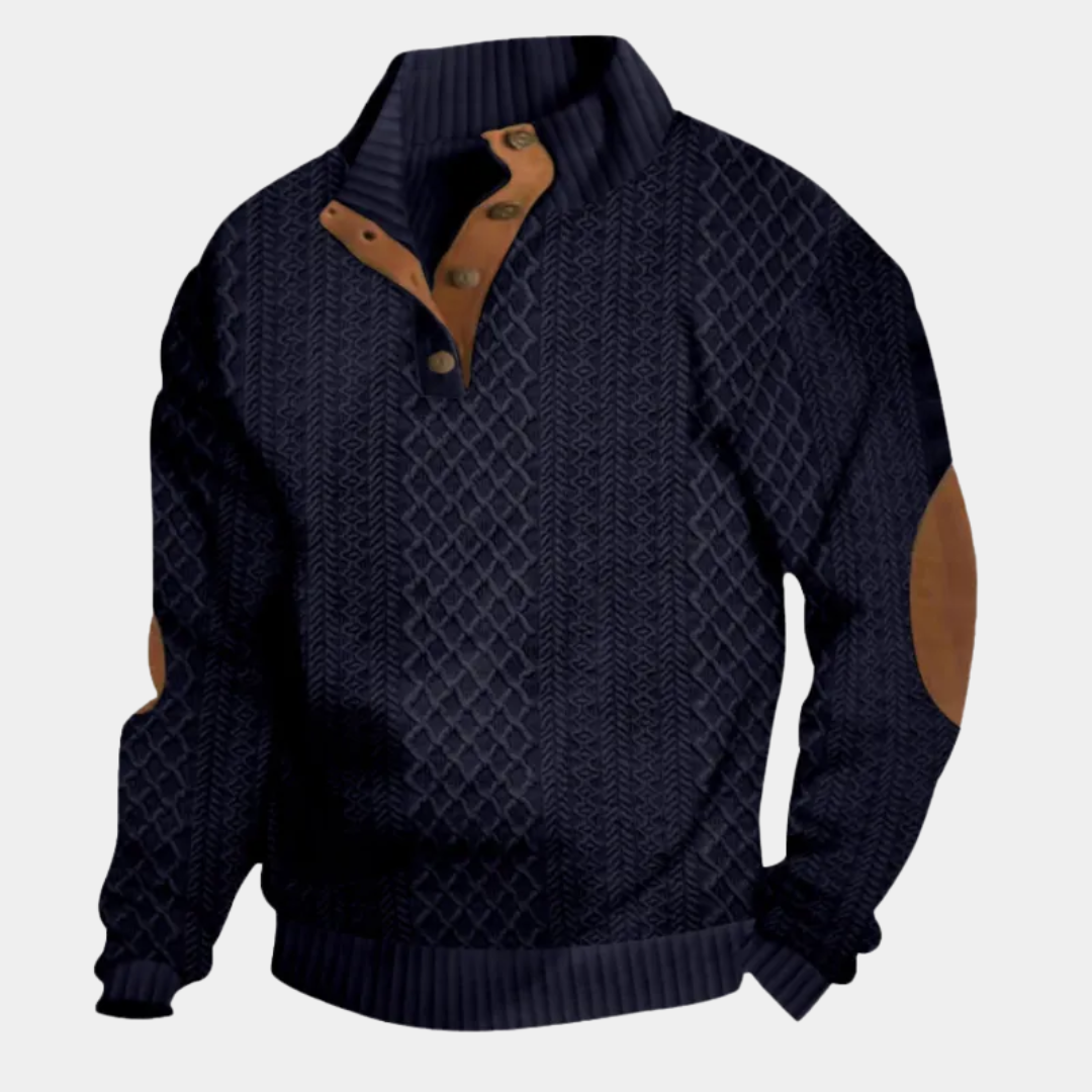 Murphy Mode | Men’s Stand Collar Jacquard Sweater