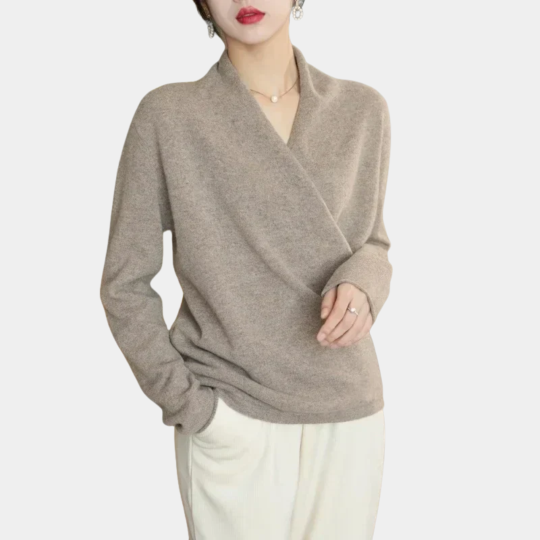 Murphy Mode | Women’s Cross V-Neck Cashmere Sweater