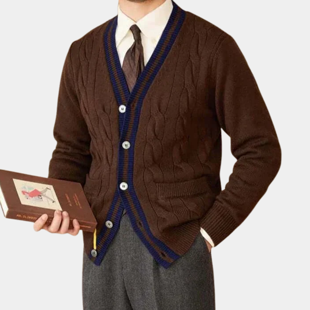 Murphy Mode | Men’s Wool Blend Knitted Cardigan