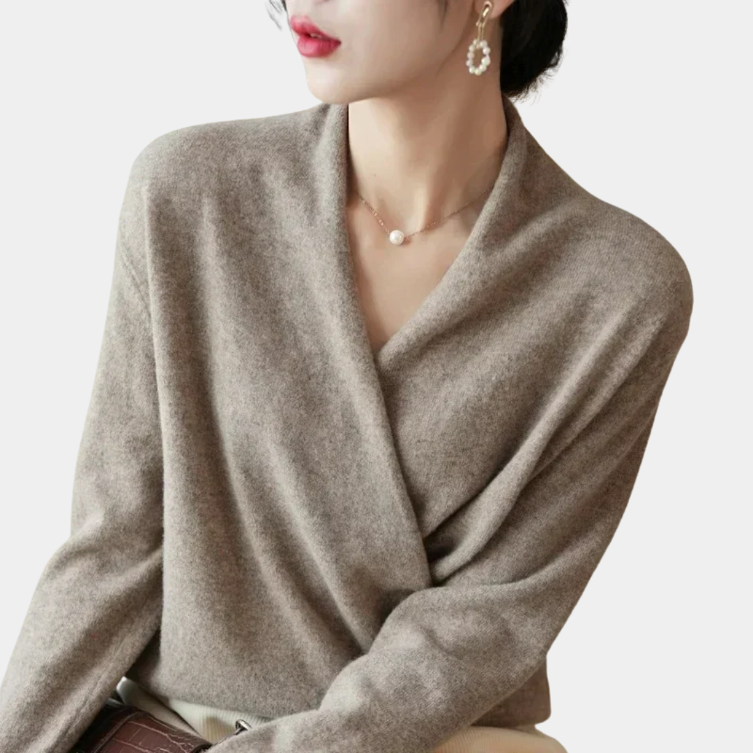 Murphy Mode | Women’s Cross V-Neck Cashmere Sweater