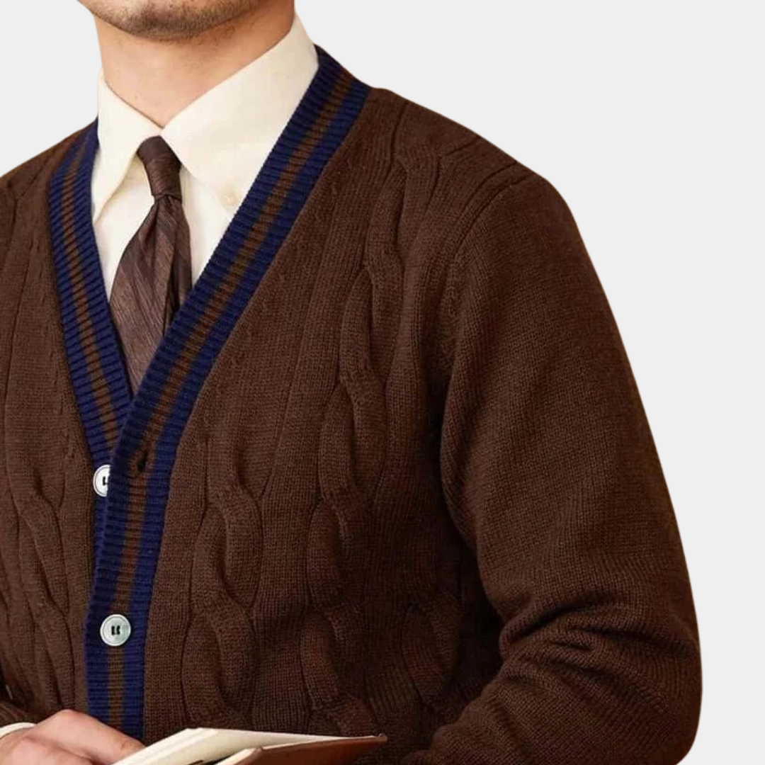 Murphy Mode | Men’s Wool Blend Knitted Cardigan