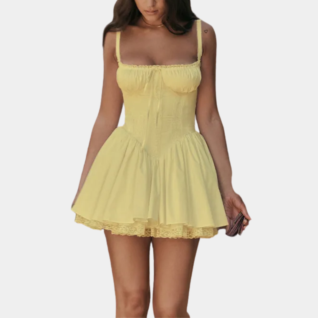 Murphy Mode | Women's  Lace Print Mini Dress