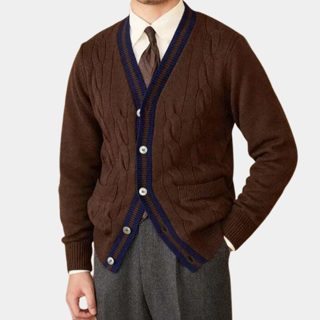 Murphy Mode | Men’s Wool Blend Knitted Cardigan