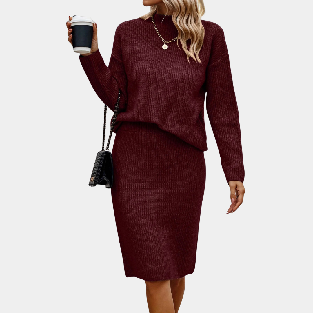 Murphy Mode | Women’s Long Sleeve Mock Neck Sweater Set