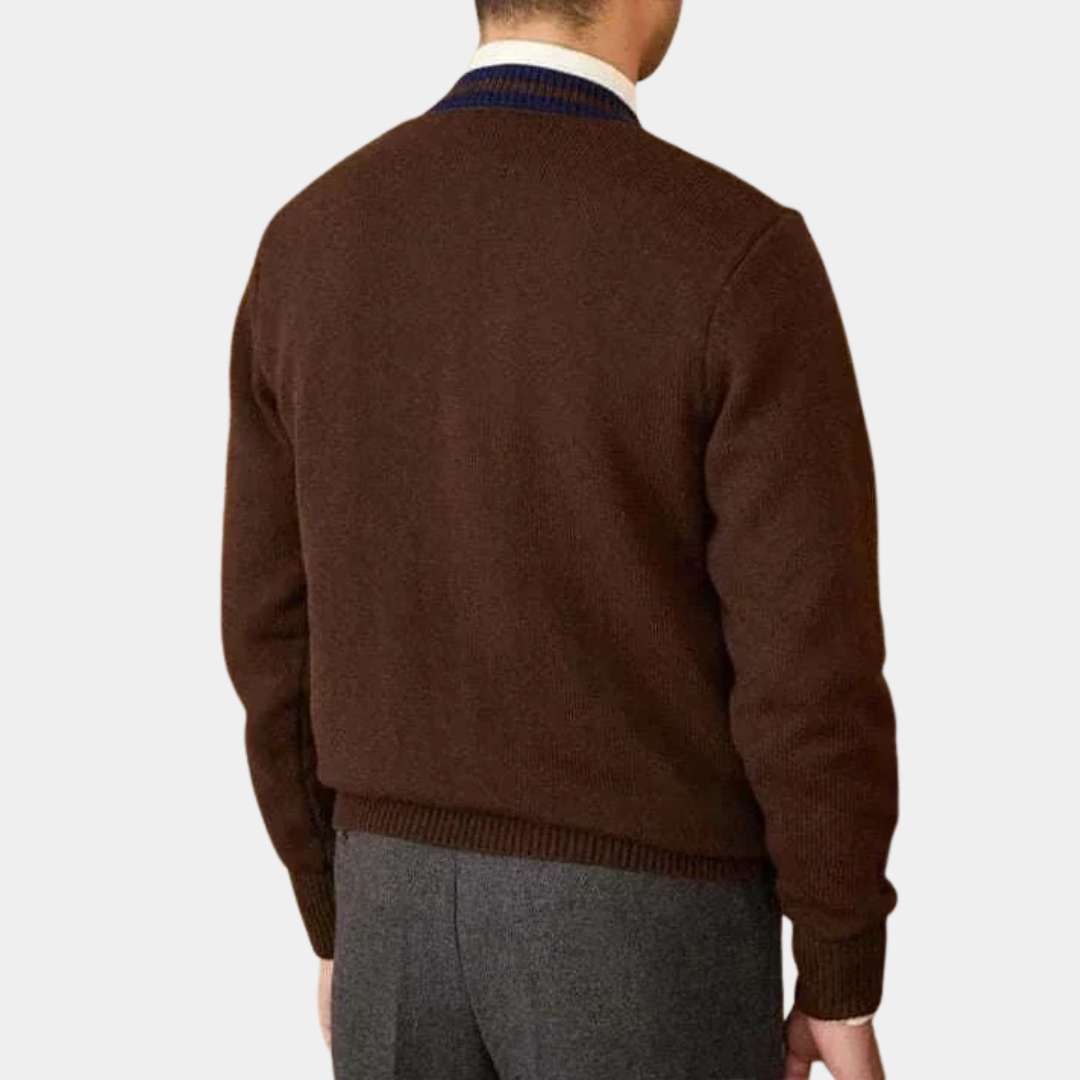 Murphy Mode | Men’s Wool Blend Knitted Cardigan