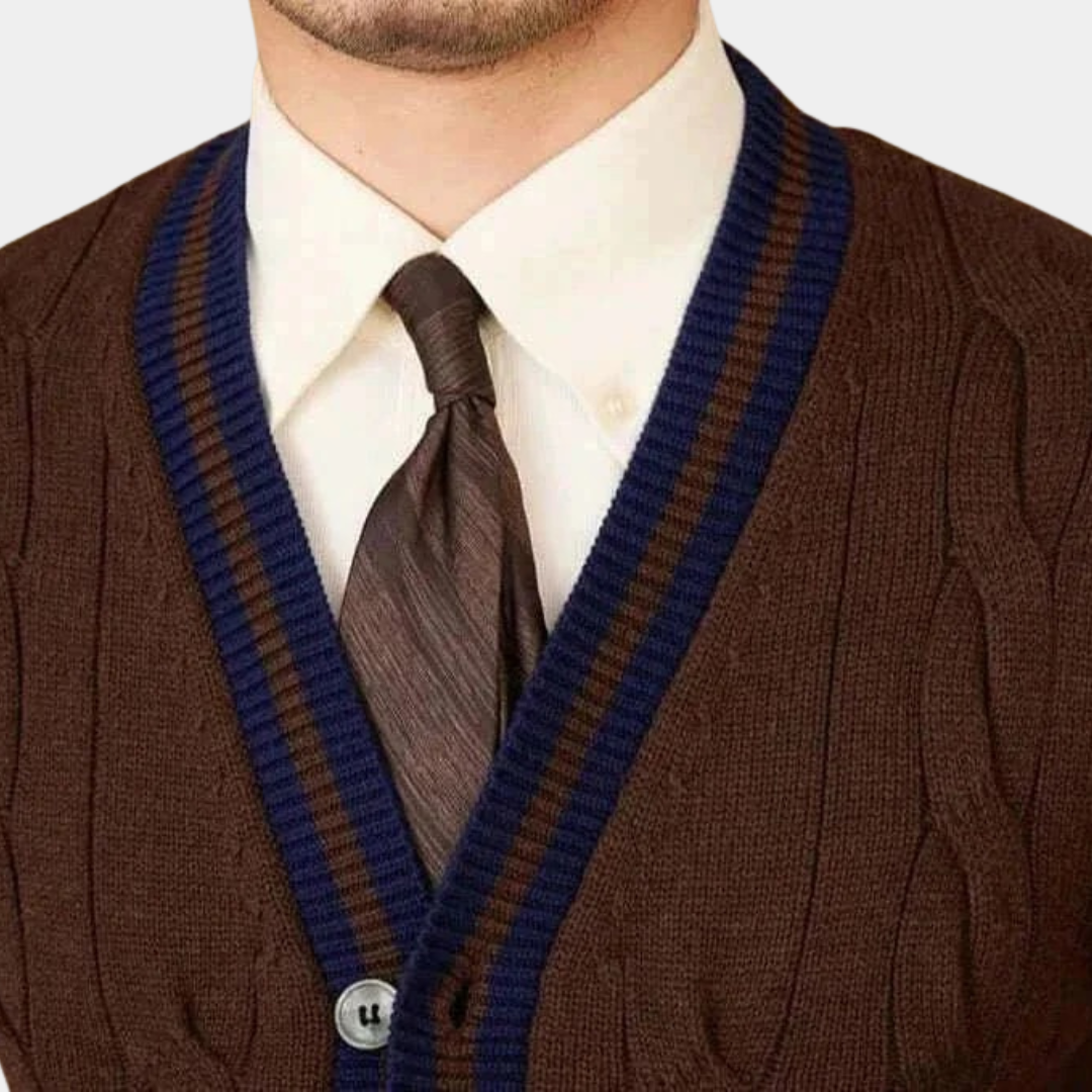 Murphy Mode | Men’s Wool Blend Knitted Cardigan