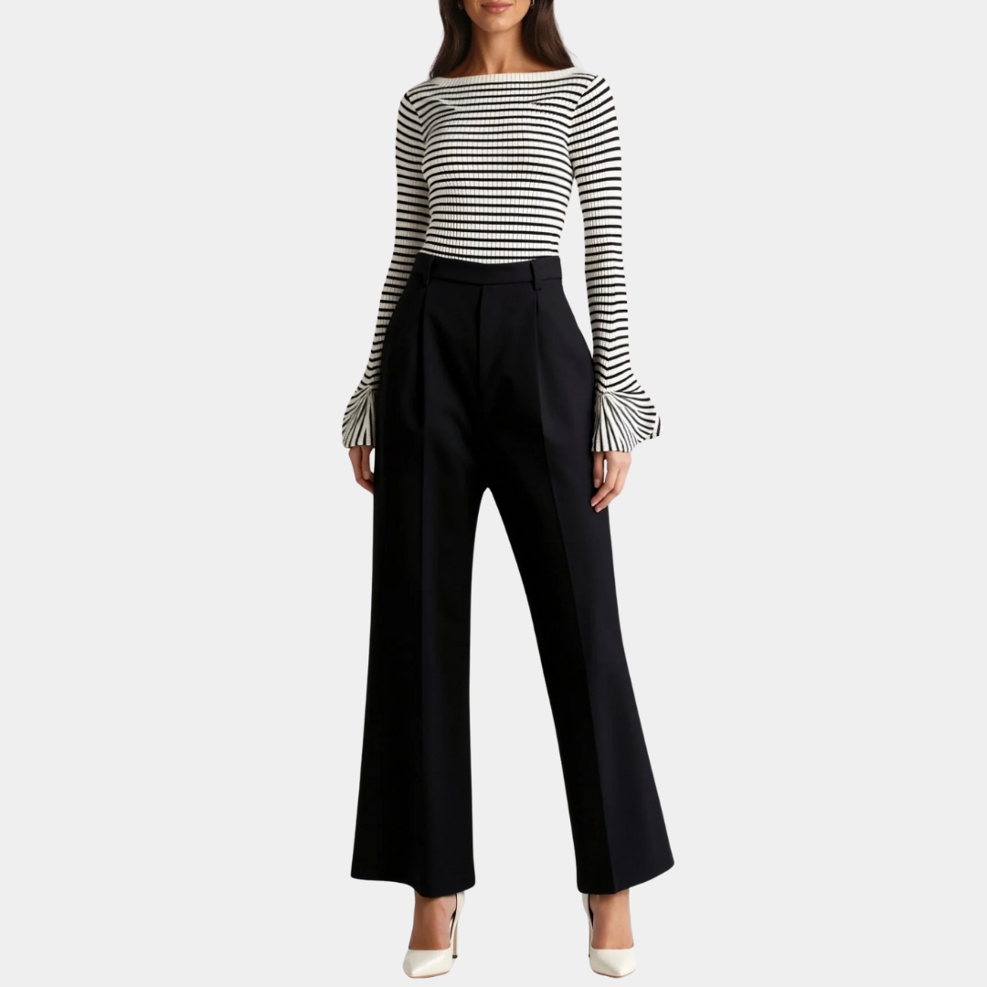 Murphy Mode | Striped Top Women with Full Sleeve