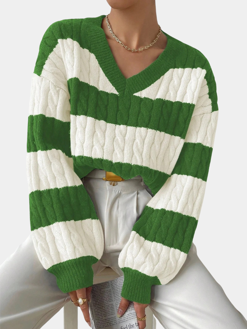 Murphy Mode | Women’s Loose Striped Knitted Top