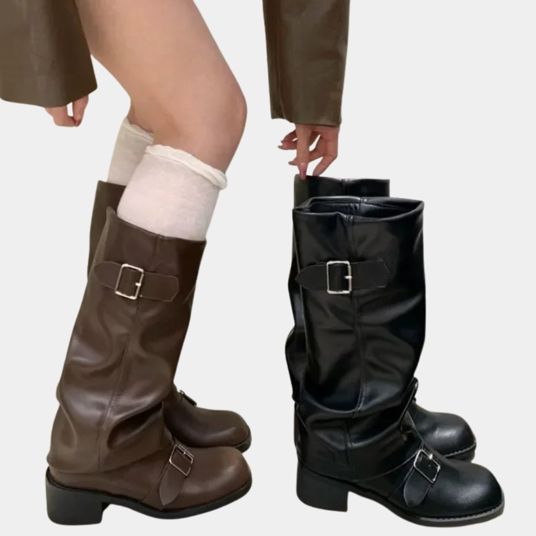 Murphy Mode Studio | Chunky Heel Knee High Boots Women