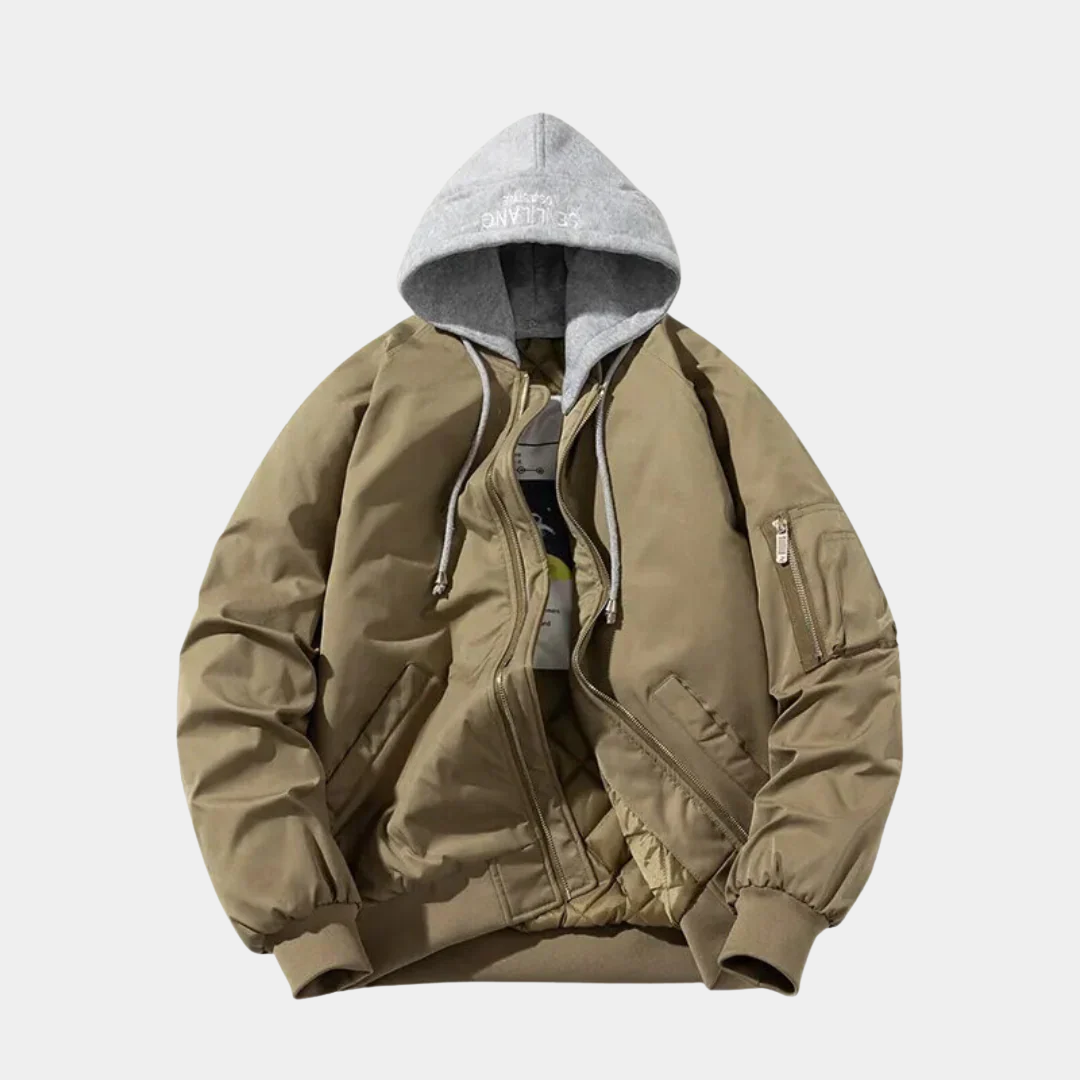 Murphy Mode | Men’s Hooded Bomber Jacket with Pockets