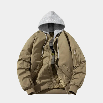 Murphy Mode | Men’s Hooded Bomber Jacket with Pockets