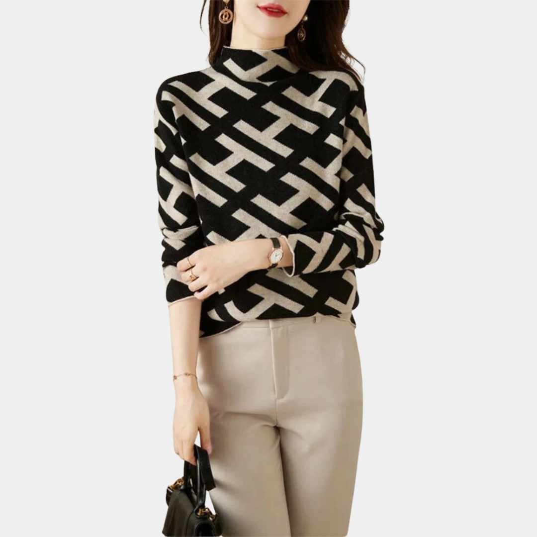 Murphy Mode | Women’s Jacquard Turtleneck Sweater