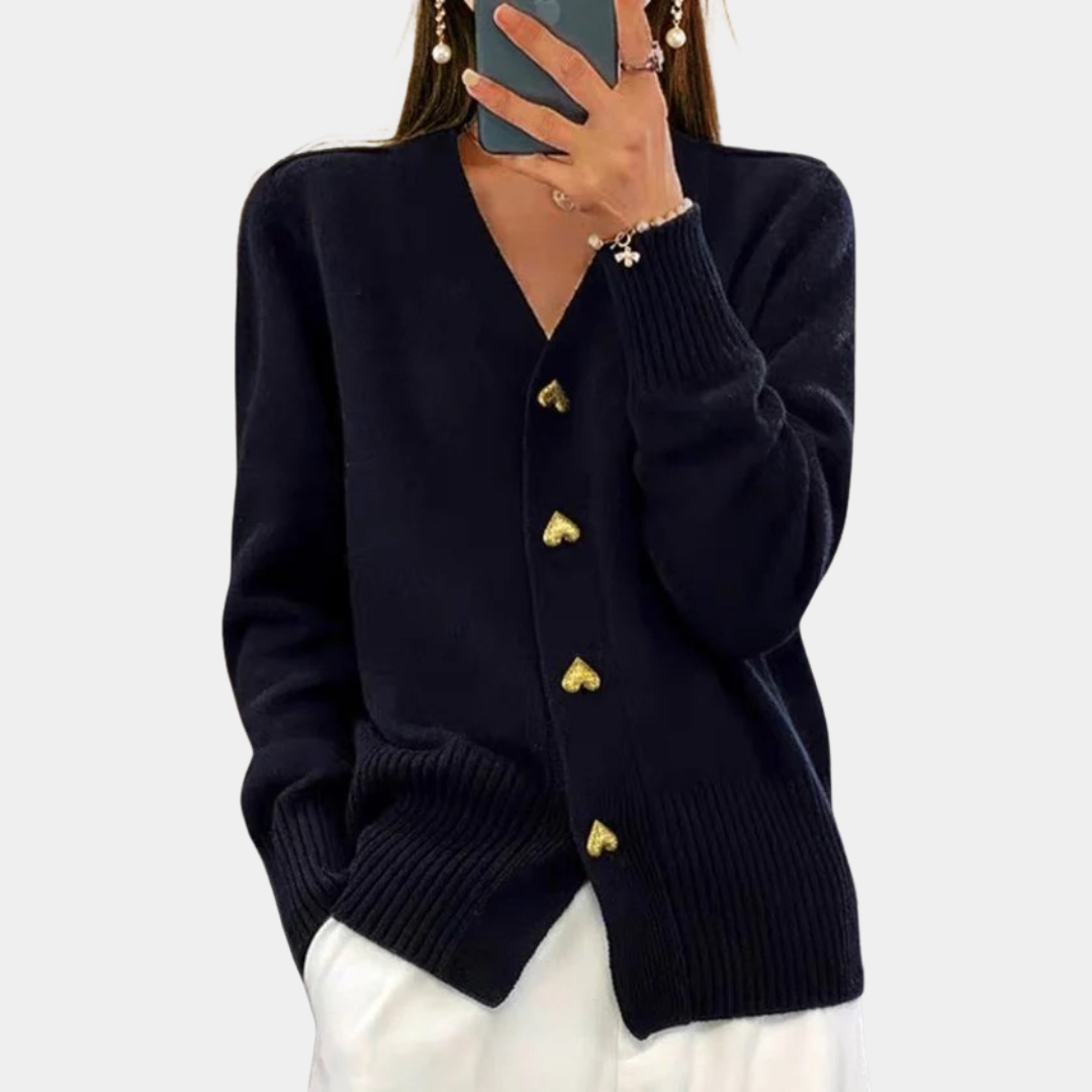 Murphy Mode | Women’s V-Neck Button Cardigan Sweater
