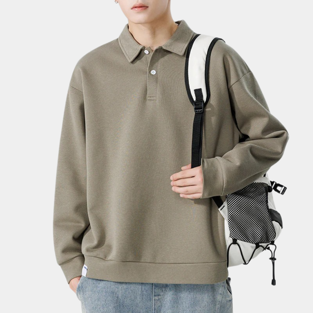 Murphy Mode | Men’s Polo Collar Thick Cotton Sweater