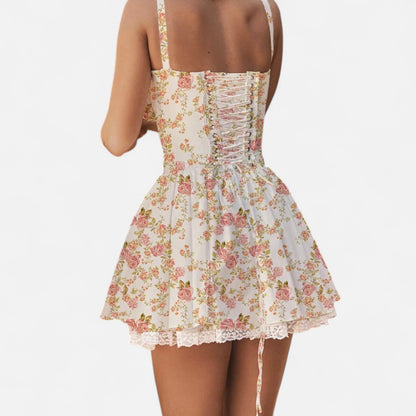 Murphy Mode | Women's  Lace Print Mini Dress